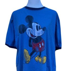 Disney Blue Mickey Mouse Short Sleeve Tee